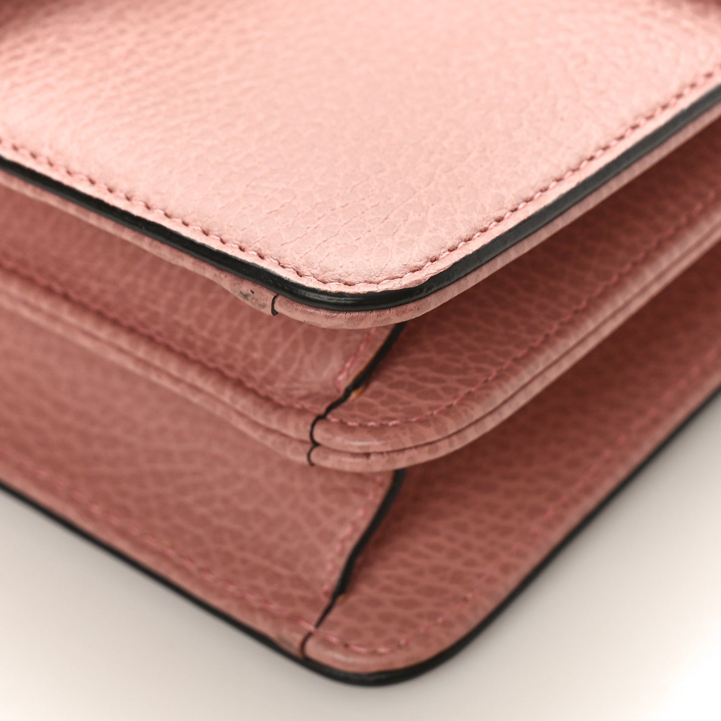 Dollar Calfskin Small Interlocking G Shoulder Bag Soft Pink
