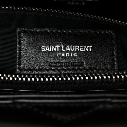 Saint Laurent Calfskin Y Quilted Monogram Medium Loulou Chain Satchel Black 7 of 11