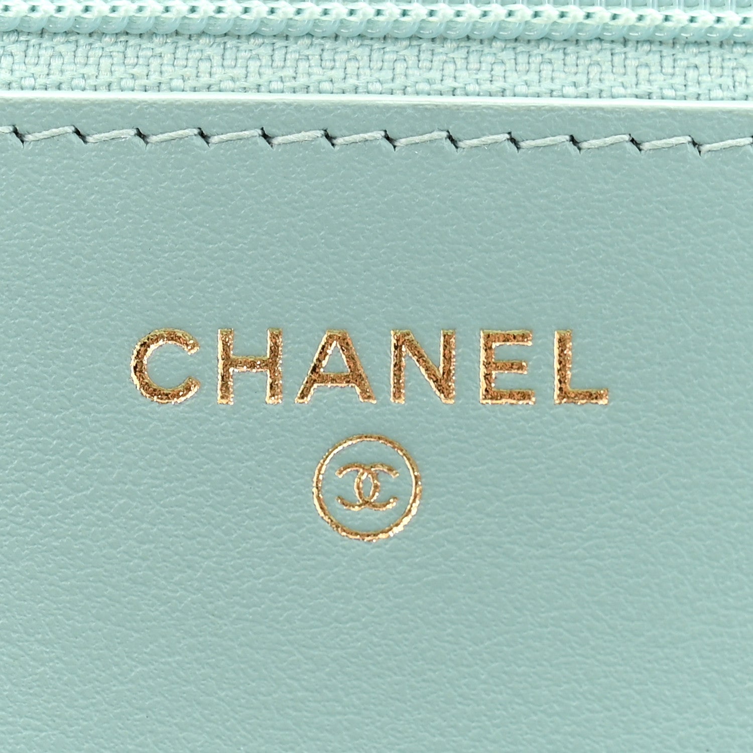 Chanel Caviar Quilted Boy Wallet On Chain WOC Light Blue 6 of 13