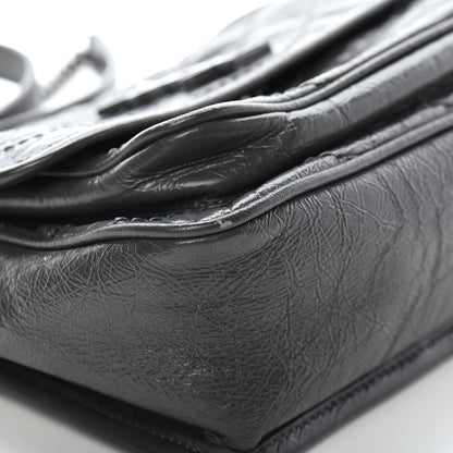 Saint Laurent Crinkled Calfskin Matelasse Monogram Baby Niki Chain Satchel Storm 10 of 14