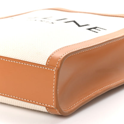 Celine Canvas Calfskin Mini Vertical Cabas Natural Tan 8 of 8