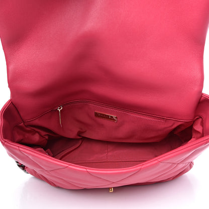 Chanel Goatskin Quilted Maxi 19 Flap Pink 4 of 10