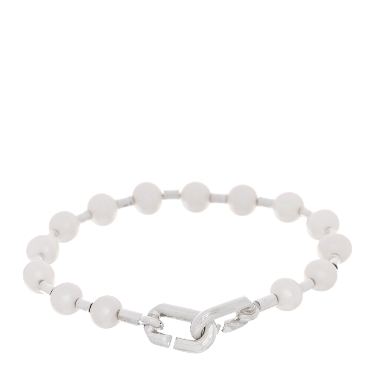 Tiffany Sterling Silver Freshwater Cultured Pearl 7-8mm HardWear Bracelet 2 of 4