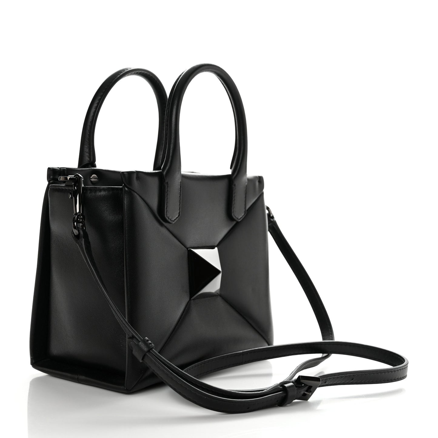 Nappa Monochrome Small One Stud Handbag Black