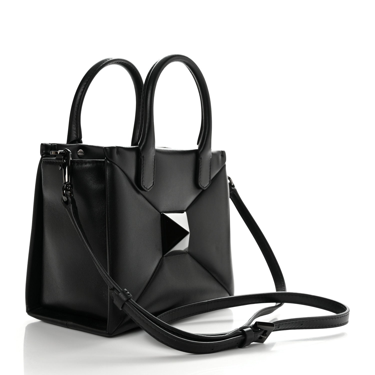 Valentino Garavani Nappa Monochrome Small One Stud Handbag Black 3 of 9
