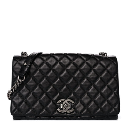 Chanel Goatskin Quilted Large City Rock Flap Black 1 of 11