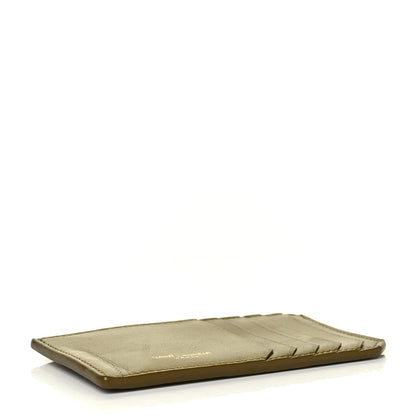Saint Laurent Calfskin 5 Fragments Card Holder Olive 4 of 9