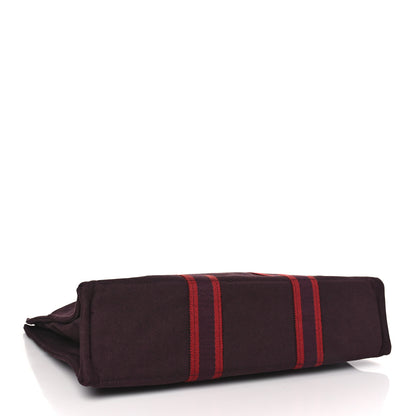 Hermes Canvas Fourre Tout MM Burgundy 4 of 9