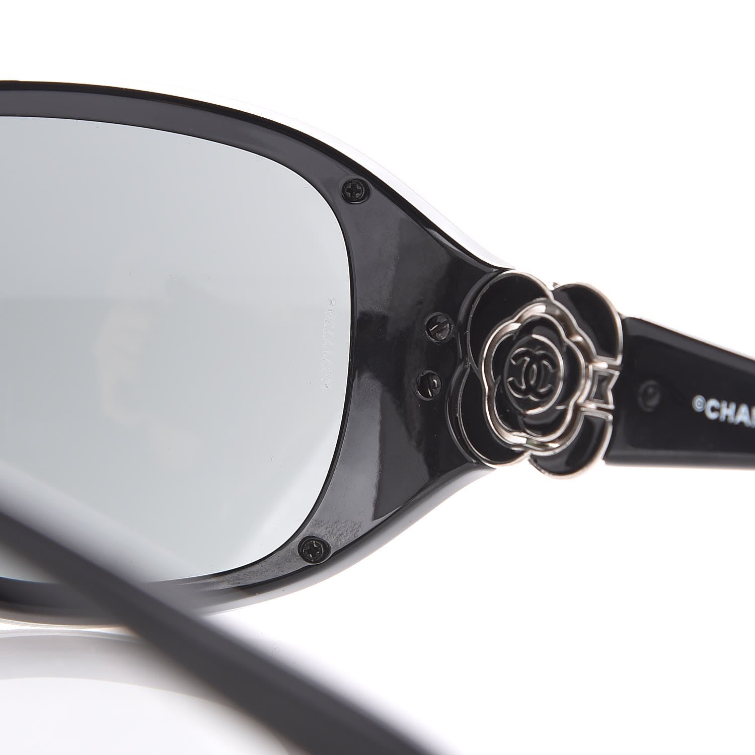 Chanel Camellia CC Sunglasses 6032 Black 7 of 8