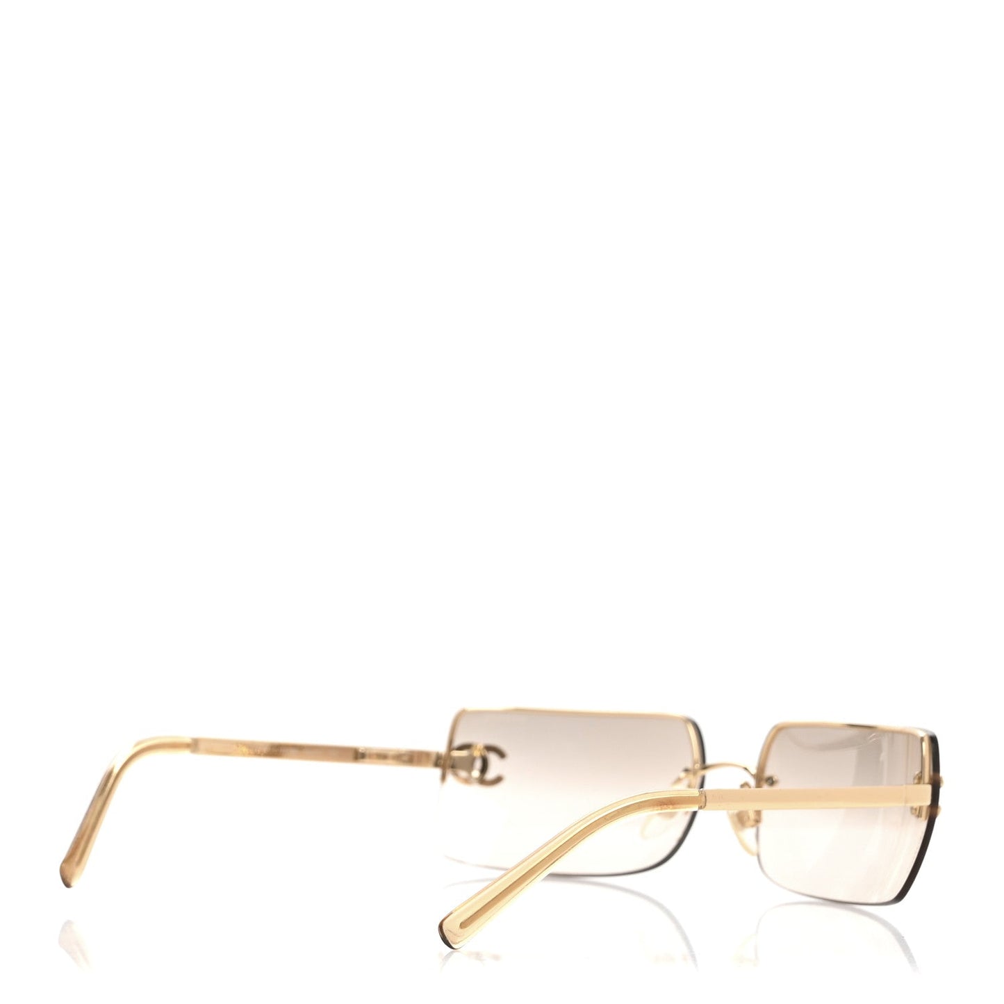 Crystal CC Logo Sunglasses 4104-B Gold