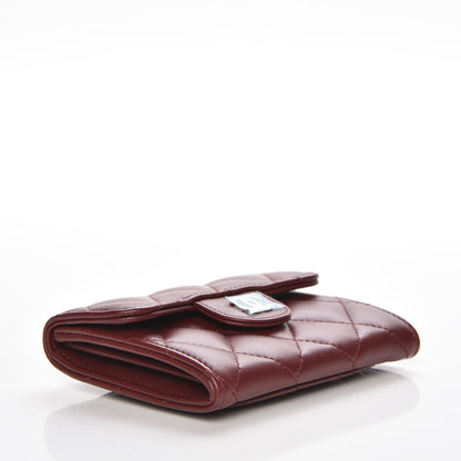 Chanel Lambskin Quilted Card Holder Dark Red 4 of 9