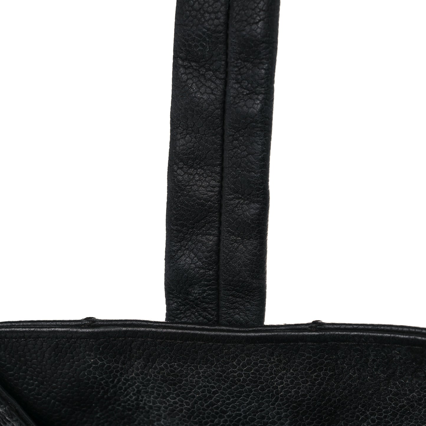Caviar Square Stitched Tote Black