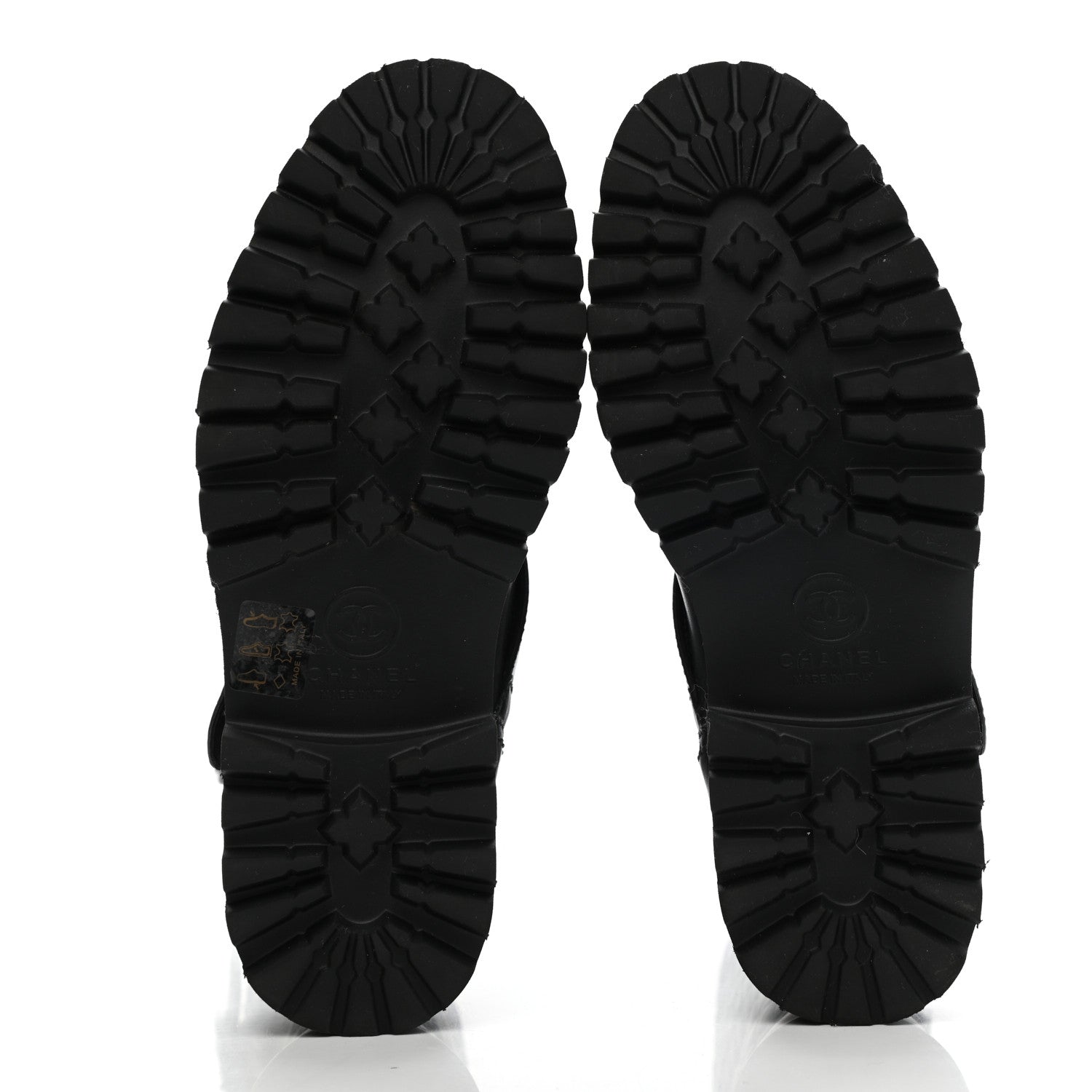 Chanel Calfskin Quilted Biker Boots 37 Black 5 of 9