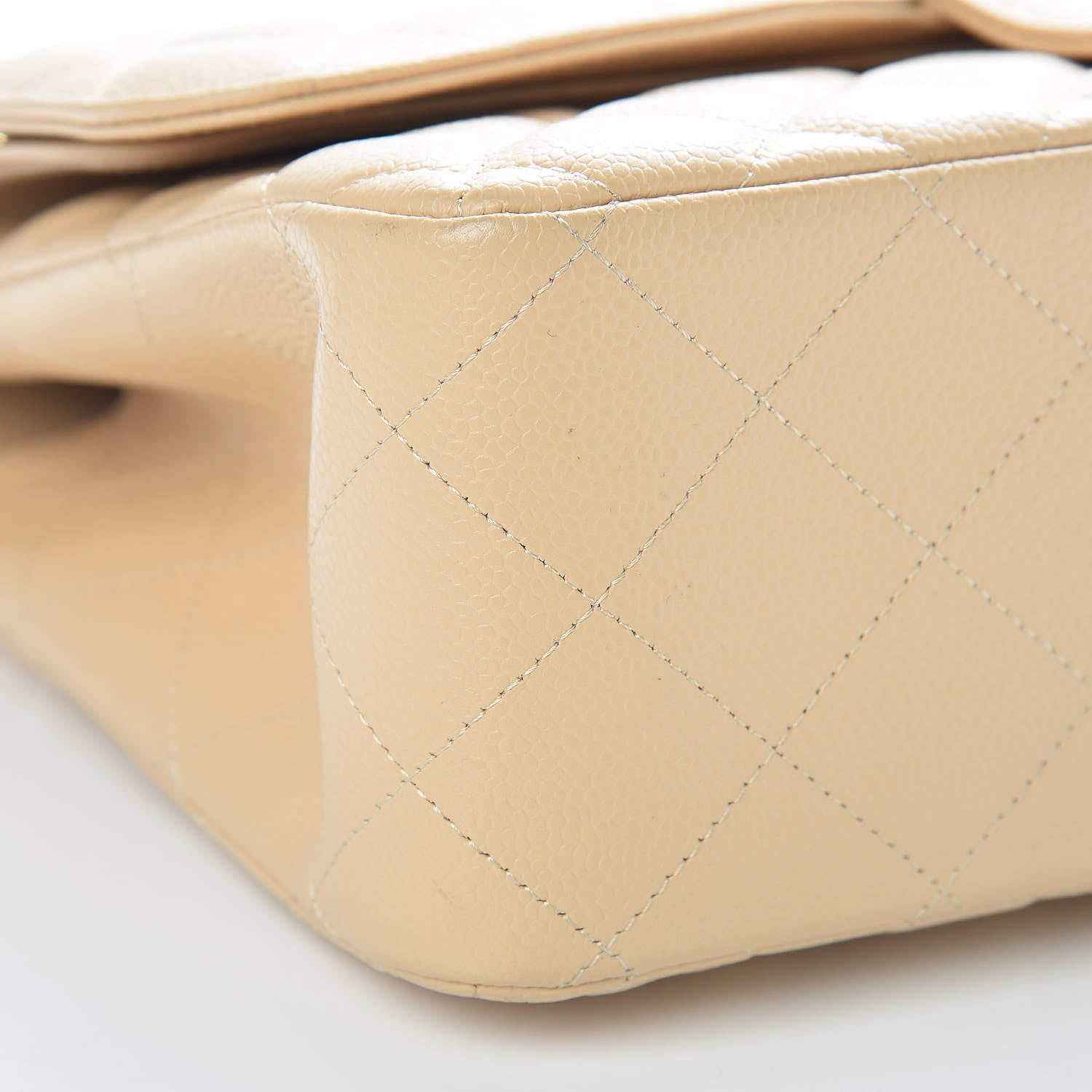 Chanel Caviar Quilted Jumbo Double Flap Beige Clair 5 of 9