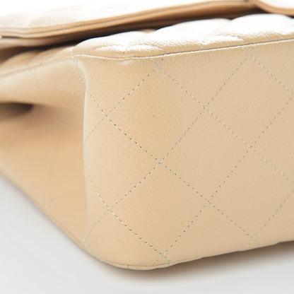 Chanel Caviar Quilted Jumbo Double Flap Beige Clair 5 of 9