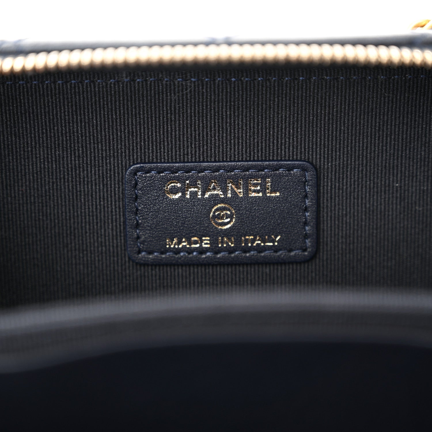 Chanel Lambskin Quilted Chain Top Handle Vanity Case Blue 6 of 12