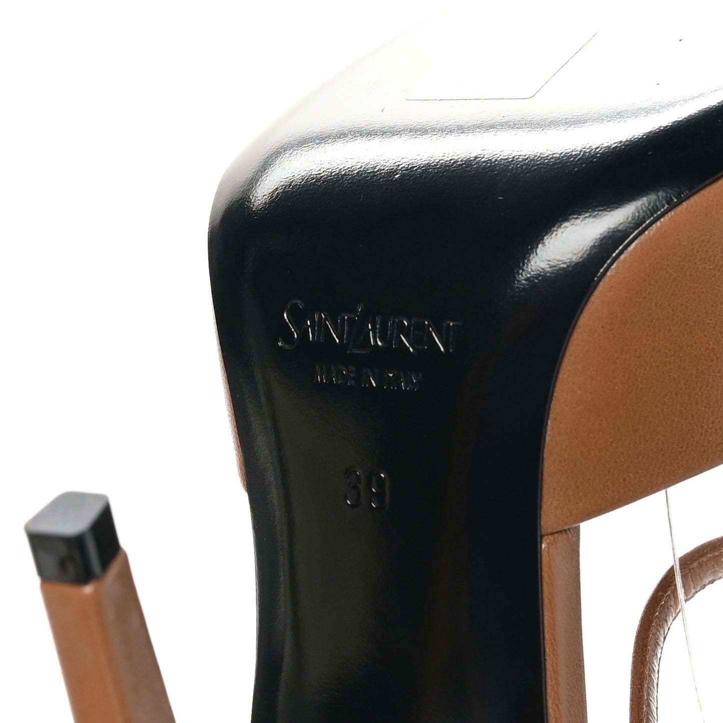 Smooth Calfskin La Scandale 110 Sandals 39 Dark Macadamia
