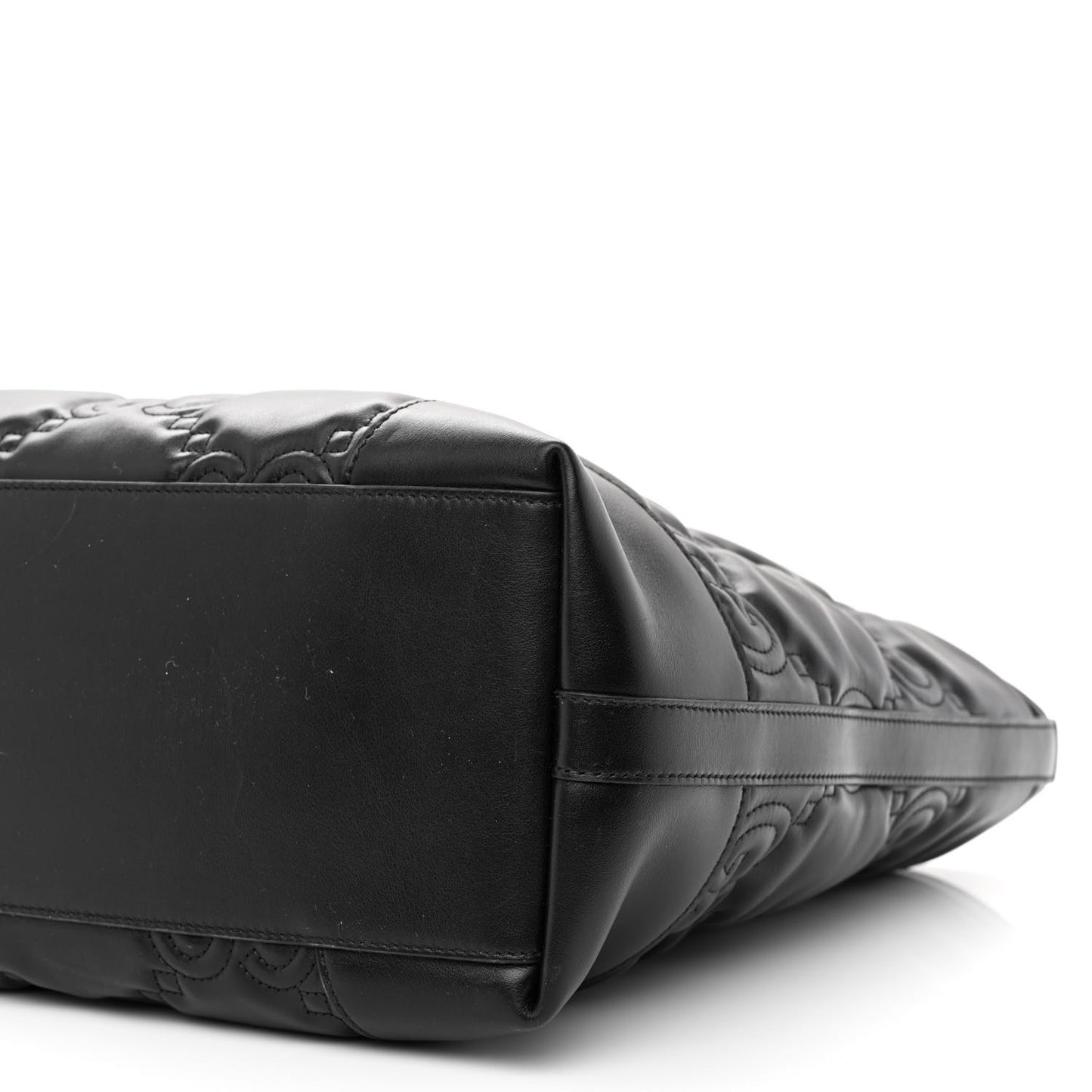Calfskin GG Matelasse Medium Ophidia Shopping Tote Black