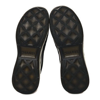 Chanel Velvet Calfskin Mixed Fibers Mens CC Sneakers 45 Black 5 of 11