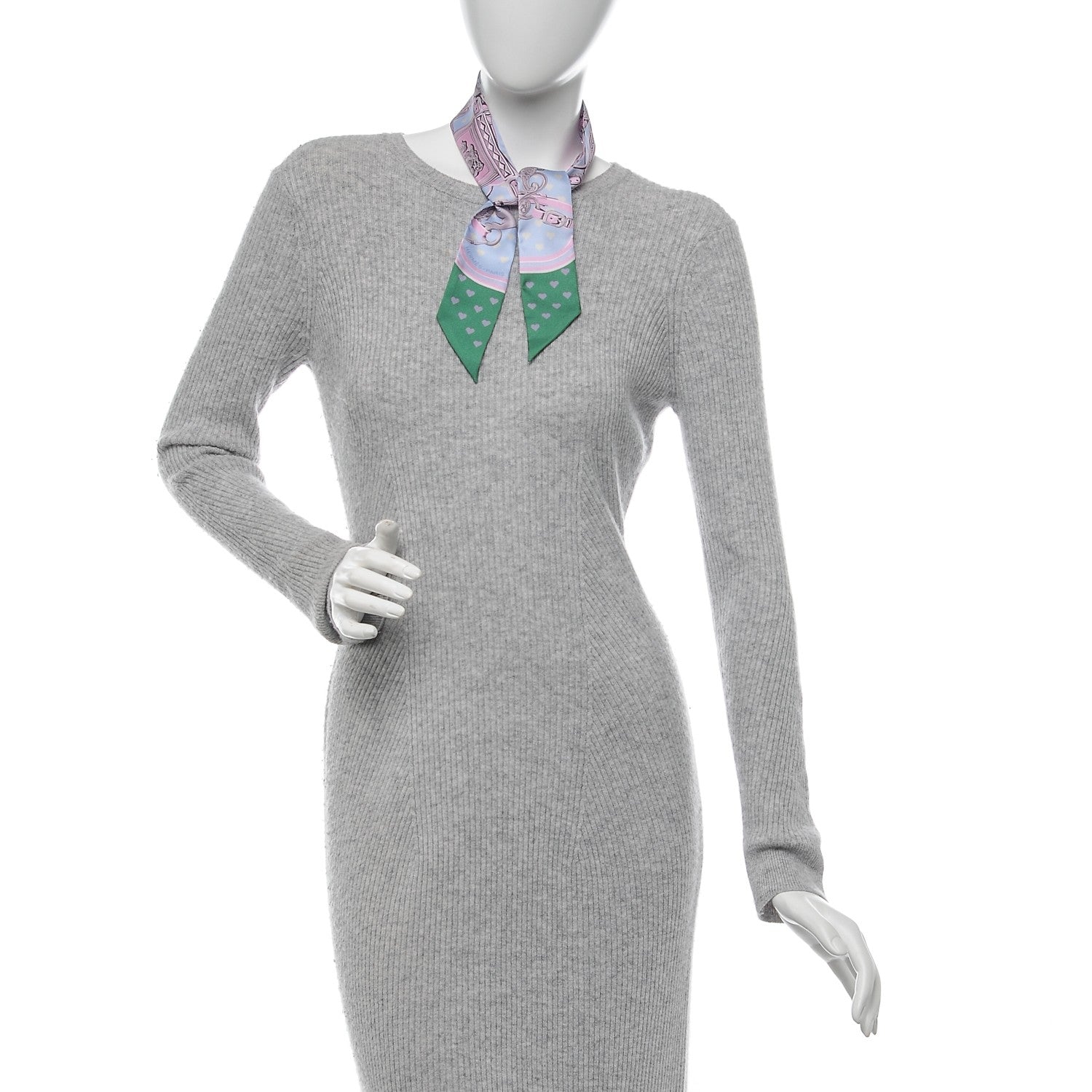 Hermes Silk Brides De Gala Love Twilly Bleu Ciel Parme Vert 2 of 6