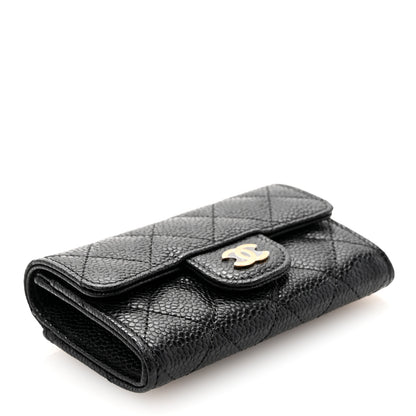 Chanel Caviar Quilted Flap Card Holder Wallet Black 4 of 10