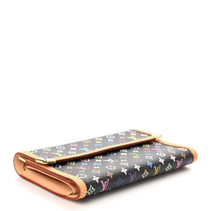 Louis Vuitton Monogram Multicolor Porte Tresor International Wallet Black 4 of 8