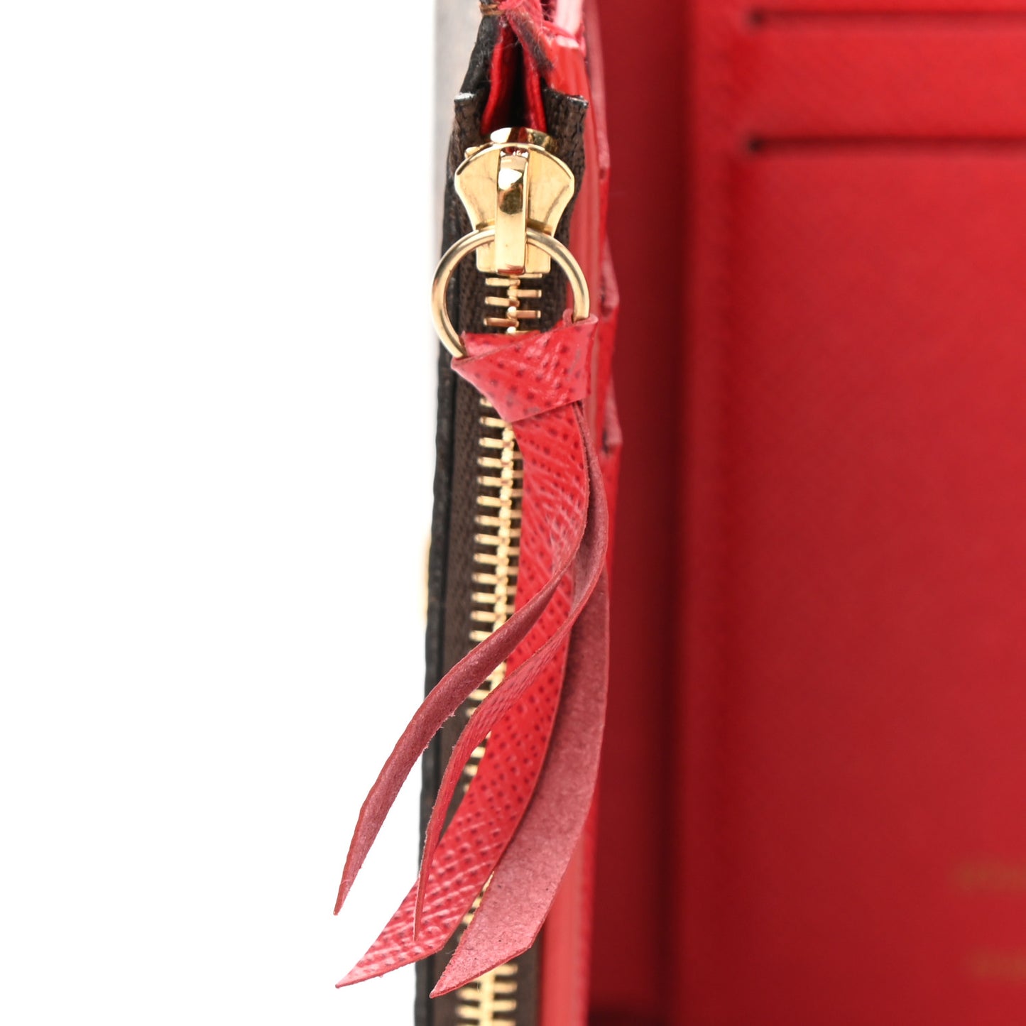Damier Ebene Stories Victorine Wallet Red
