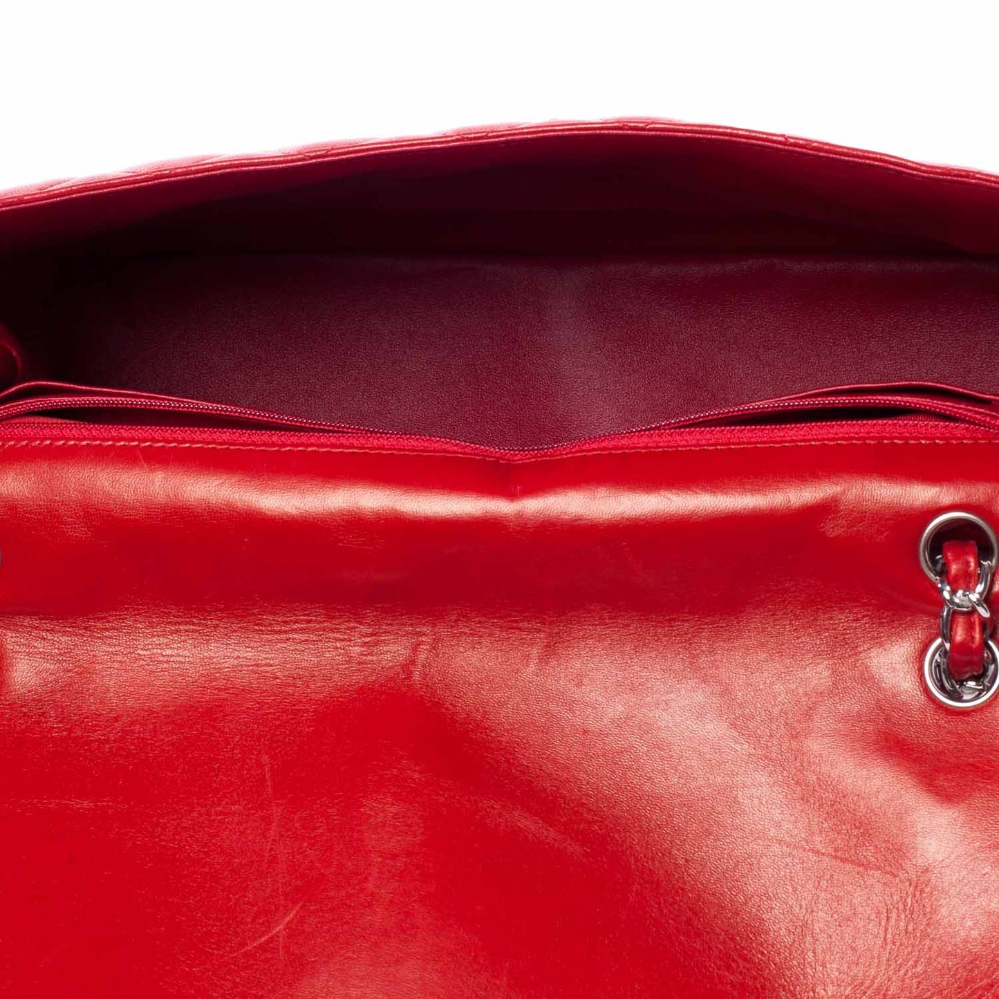 Lambskin Maxi Single Flap Red