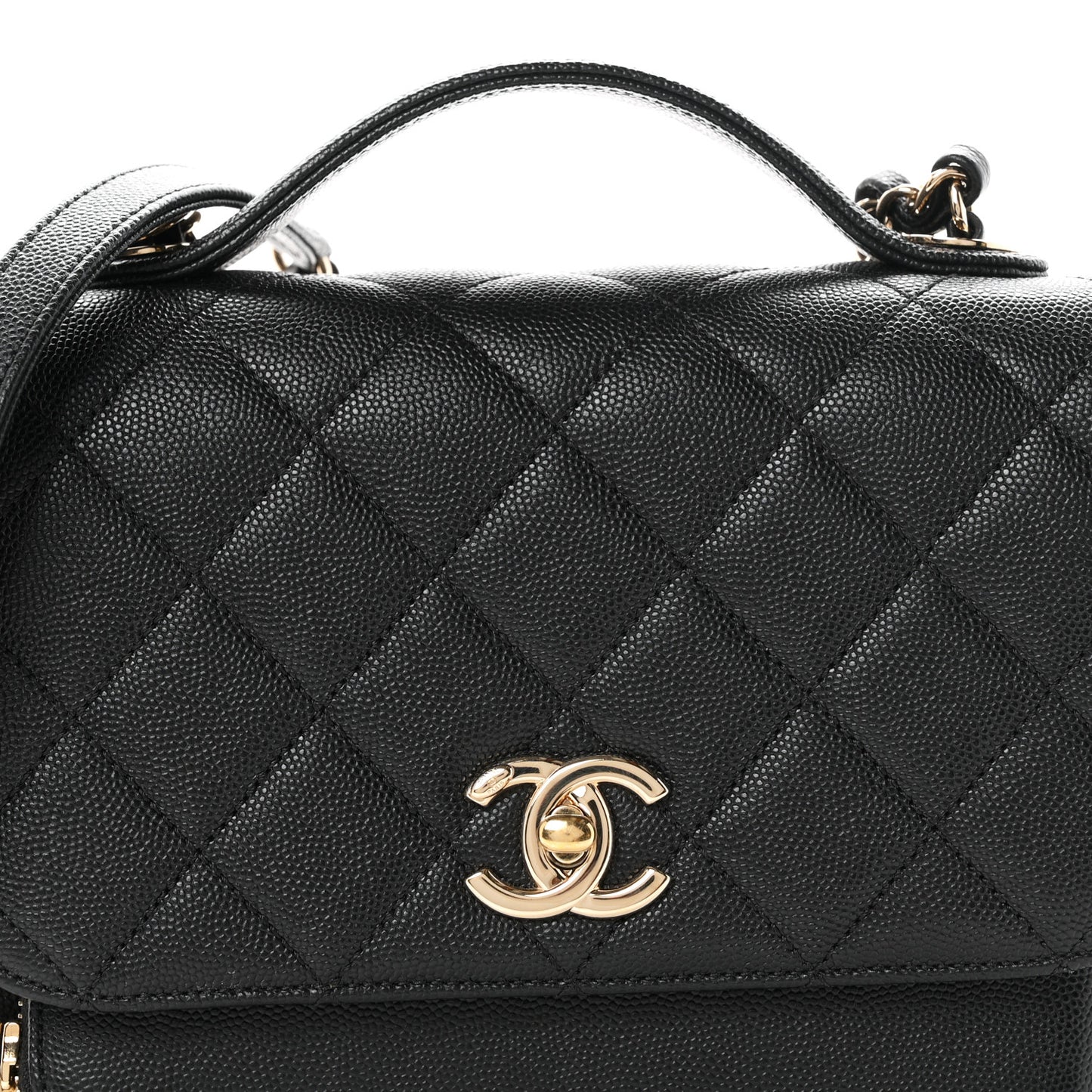 Caviar Quilted Medium Business Affinity Flap Black