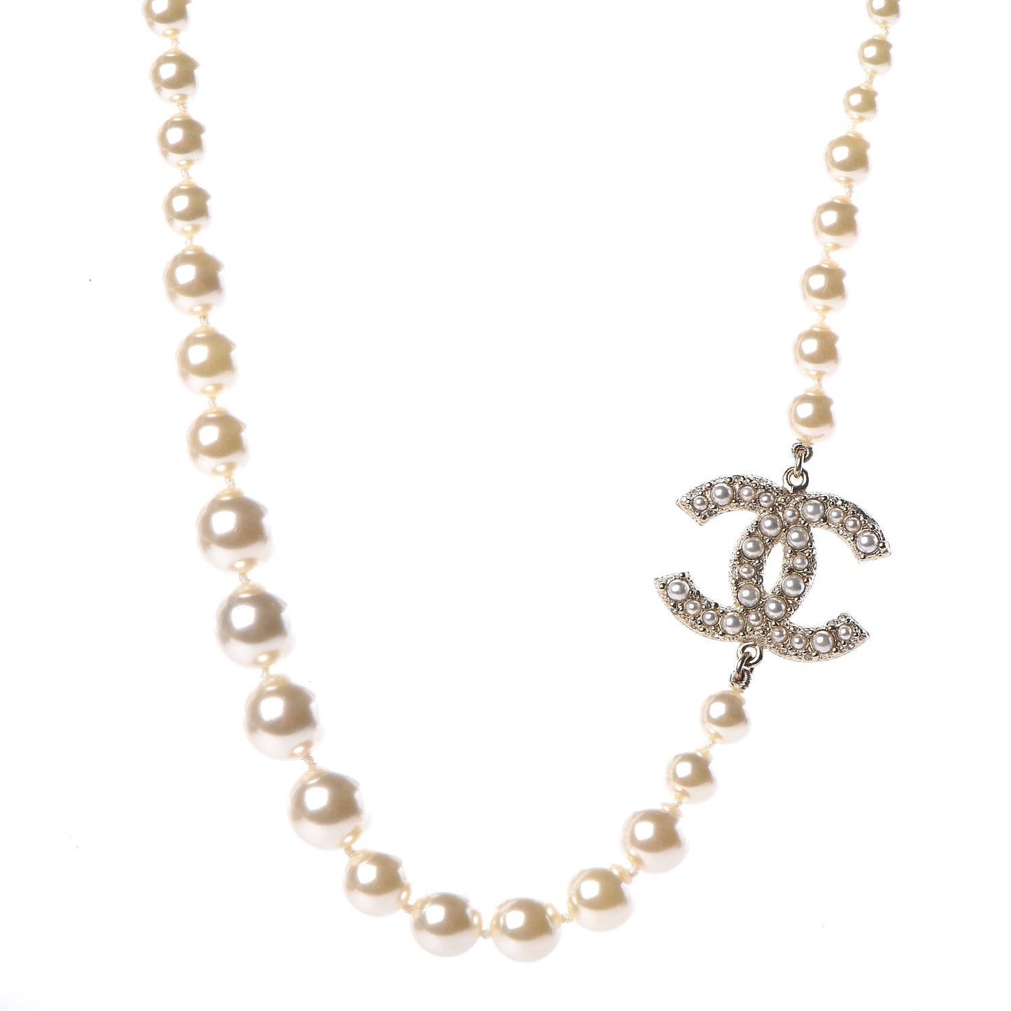 Pearl CC Necklace Gold