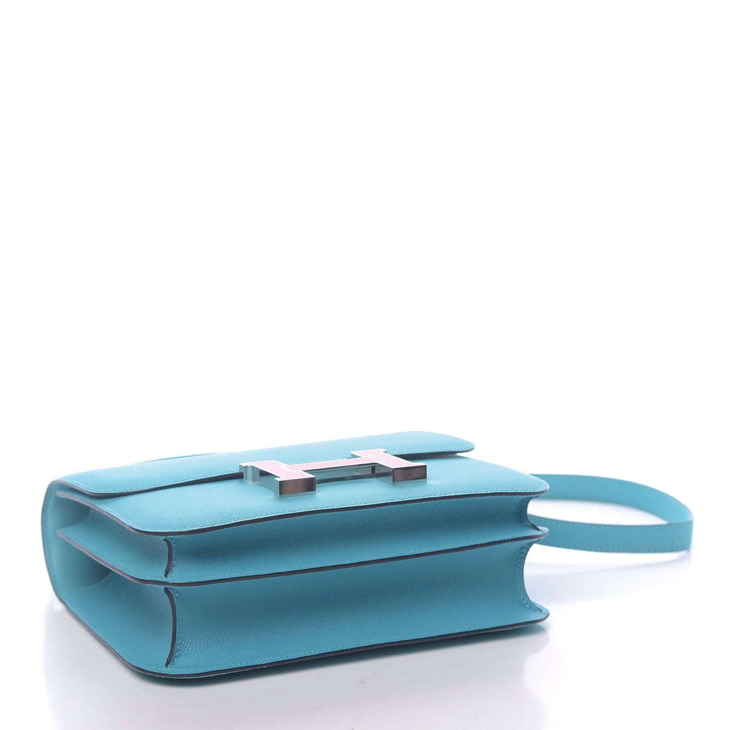 Epsom Enamel Constance 24 Bleu Du Nord Rouge