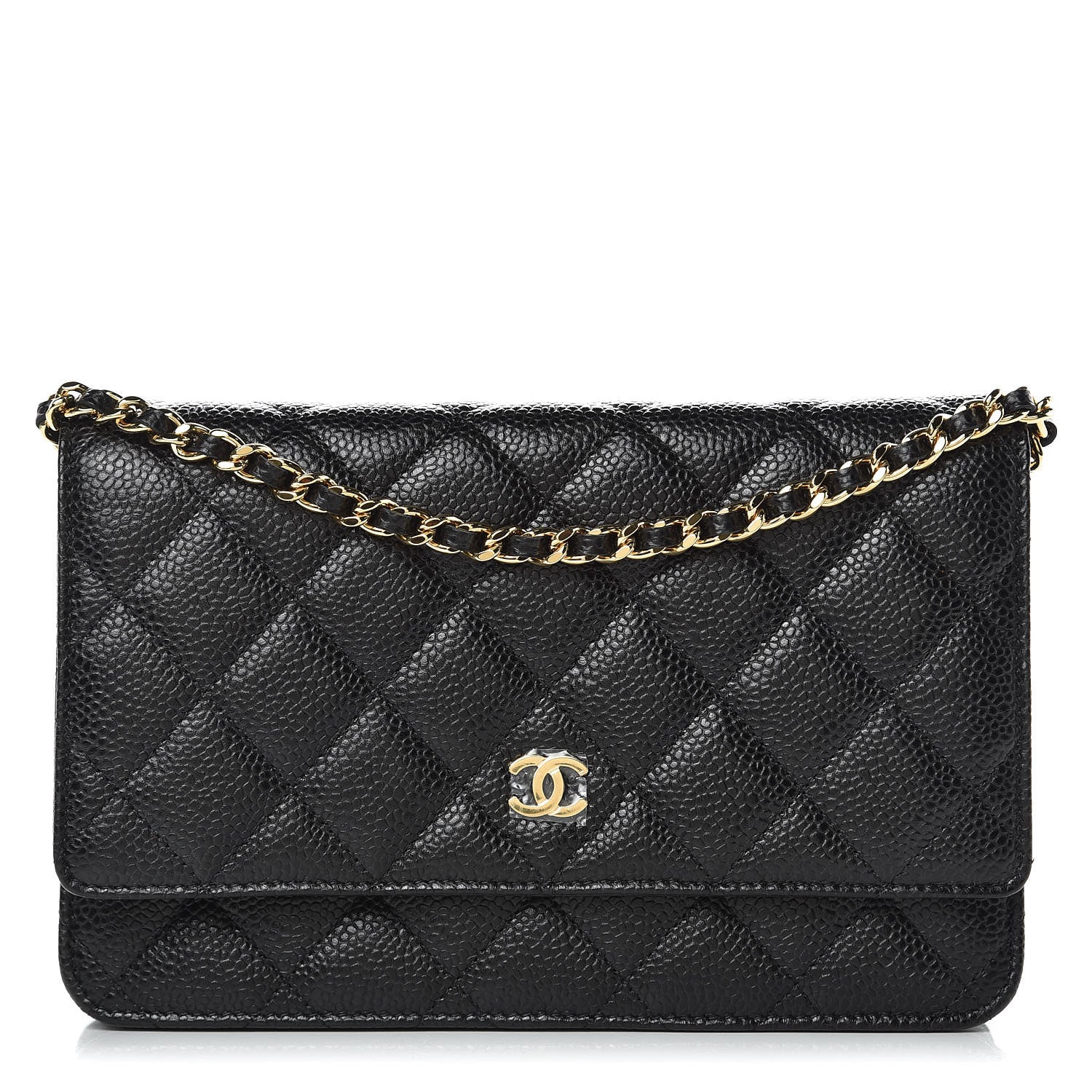 Chanel Caviar Quilted Wallet On Chain WOC Black 1 of 10