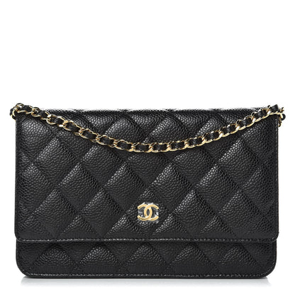 Chanel Caviar Quilted Wallet On Chain WOC Black 1 of 10
