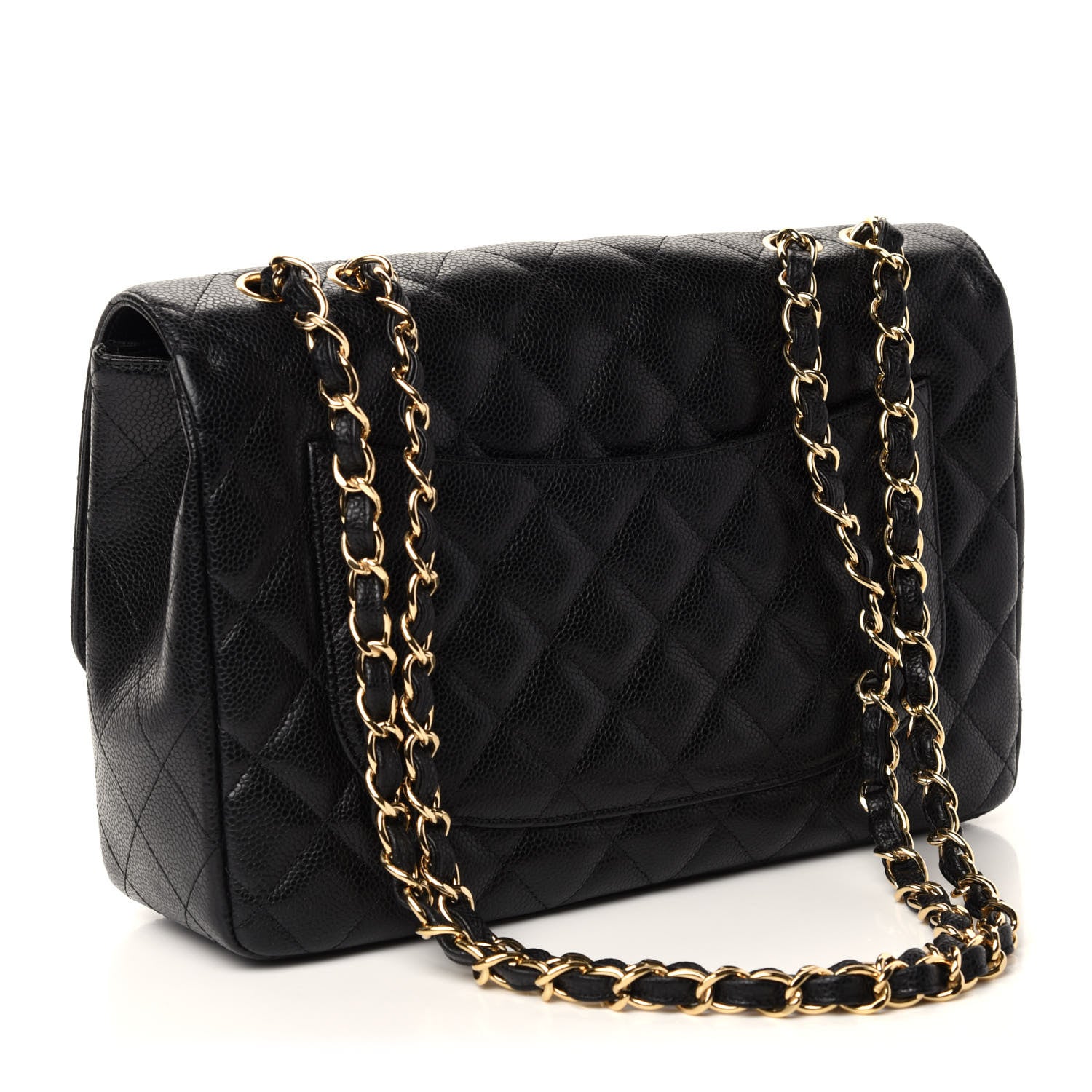Chanel Caviar Quilted Jumbo Single Flap Black 4 of 12