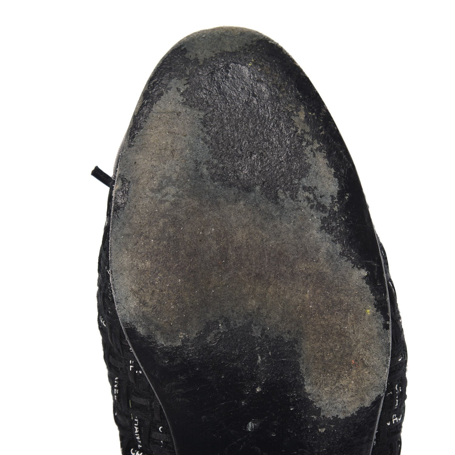 Chanel Tweed Lambskin CC Cap Toe Ballerina Flats 36.5 Black 10 of 11