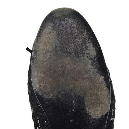Chanel Tweed Lambskin CC Cap Toe Ballerina Flats 36.5 Black 10 of 11