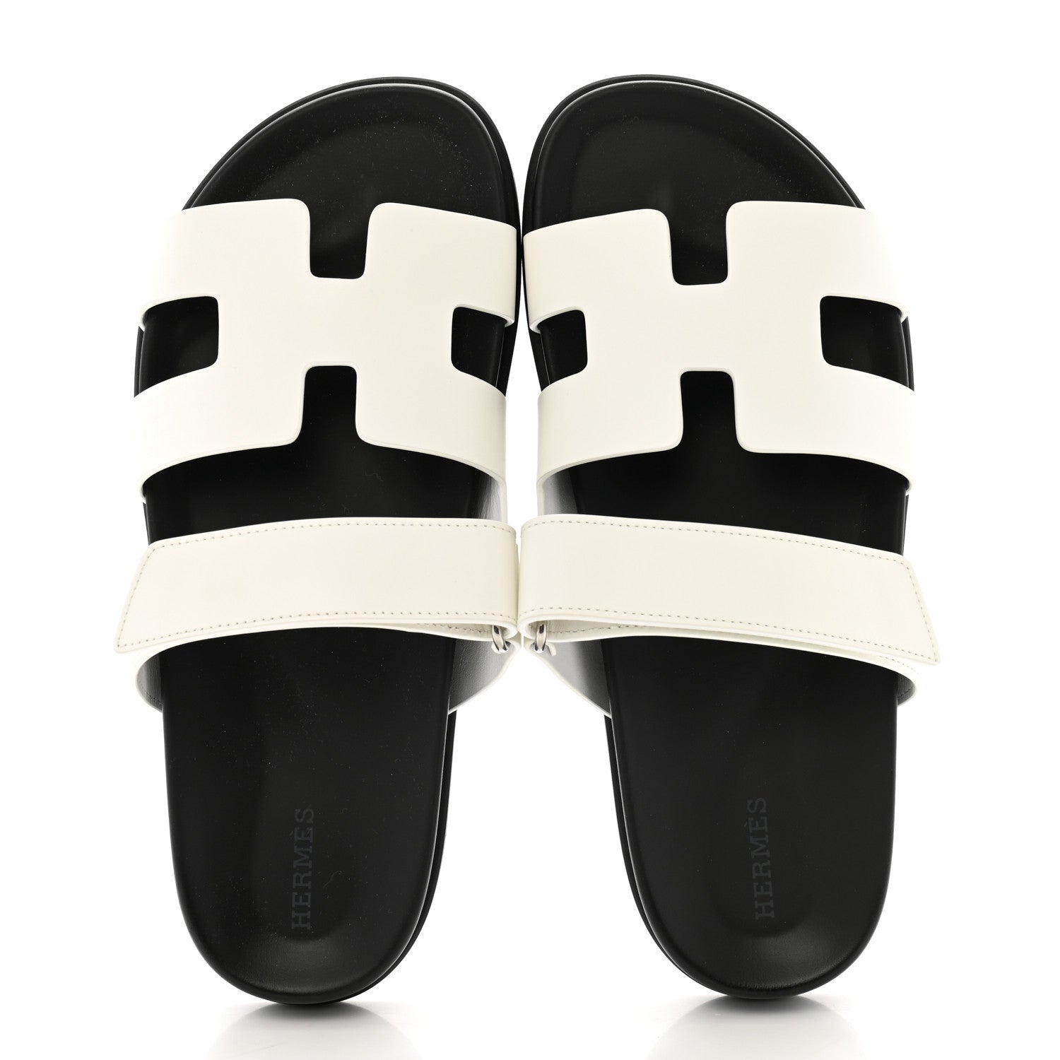 Hermes Calfskin Womens Chypre Sandals 40 White 2 of 10