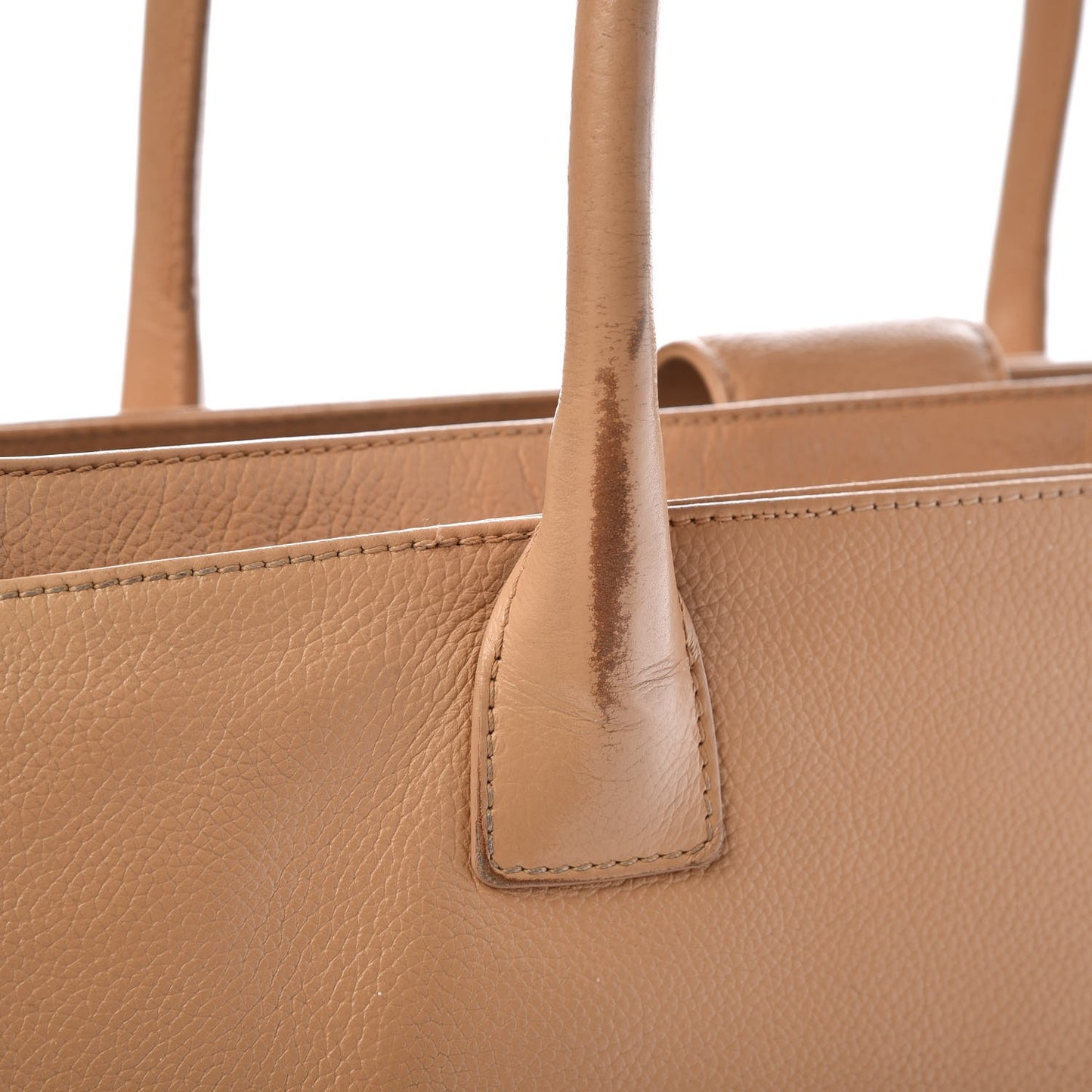 Calfskin Cerf Executive Shopper Tote Beige