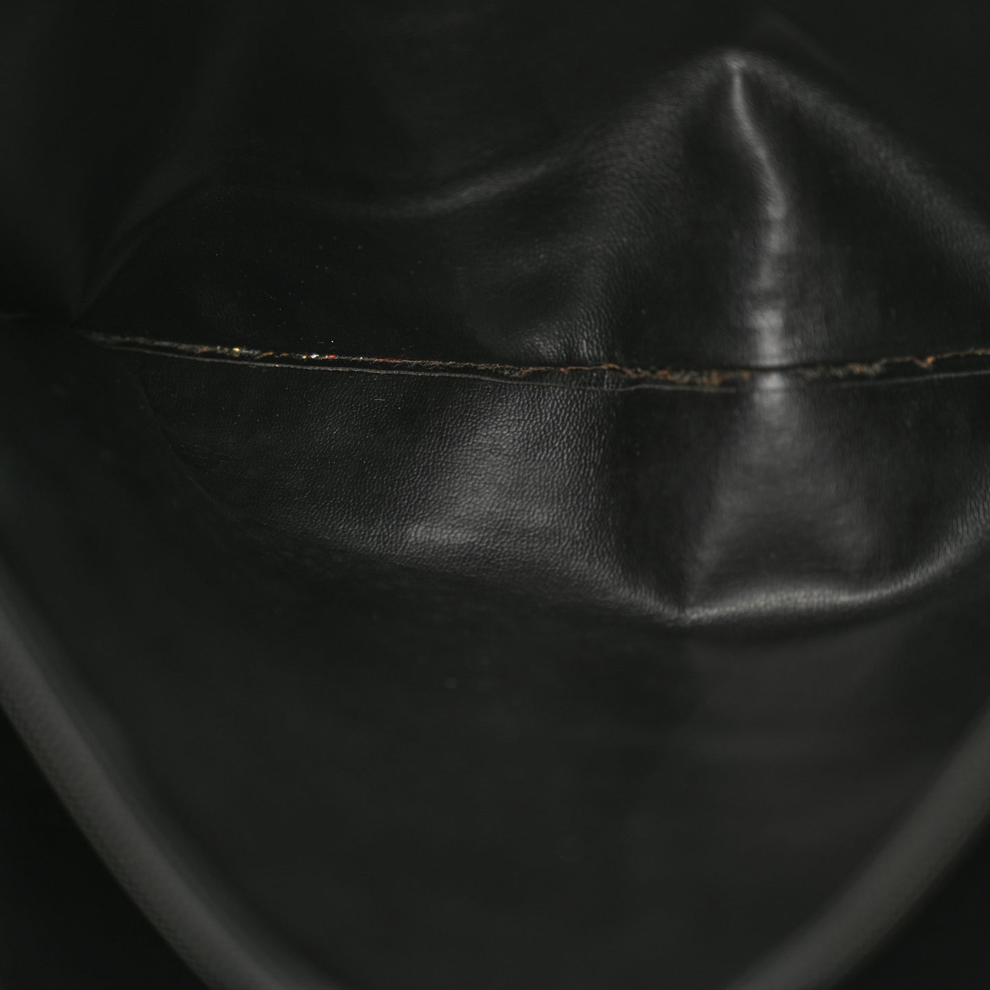 Lambskin Quilted Shopping Tote Black