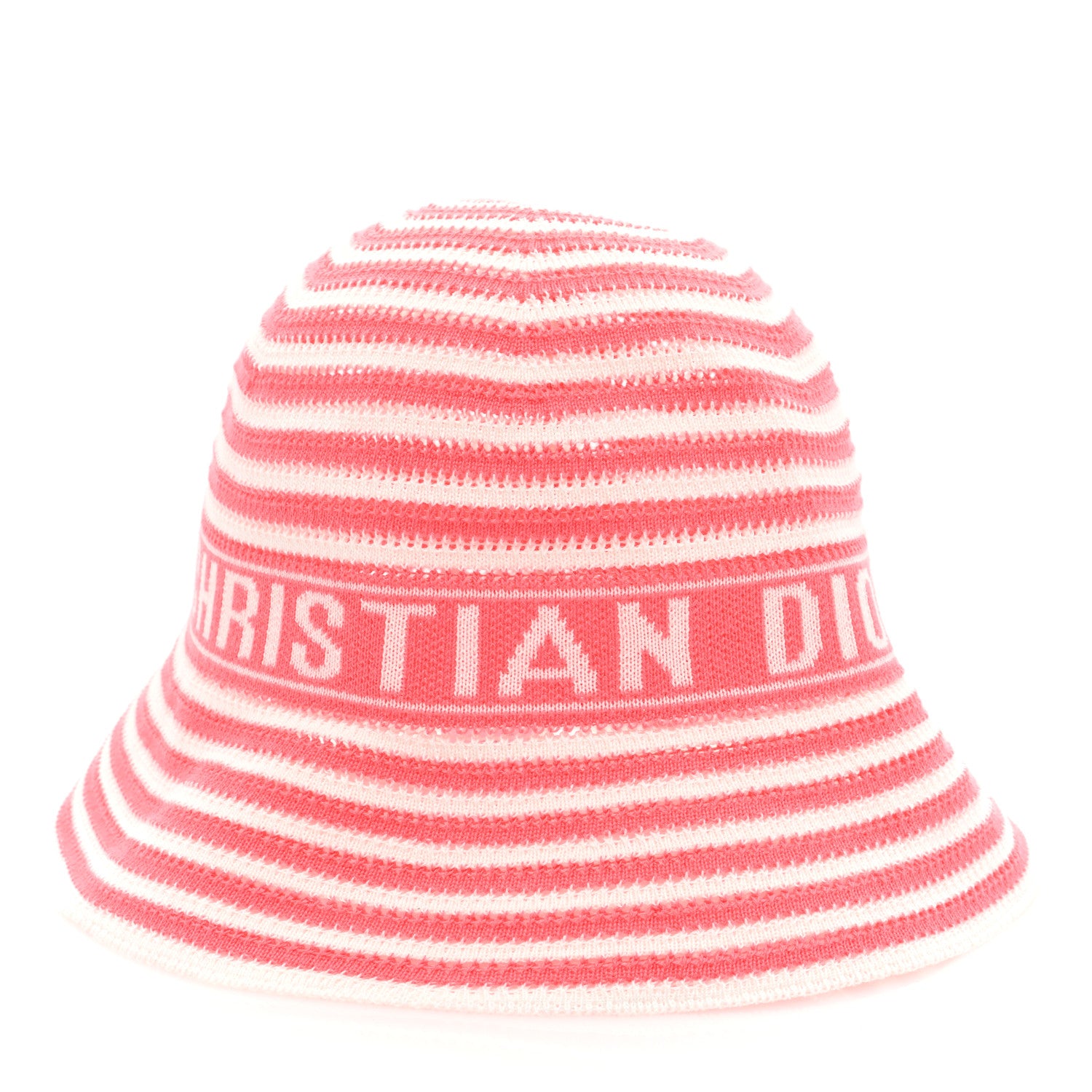 Christian Dior Polyamide Cotton Knitted D-Tulipe Brim Hat M Pink 3 of 8
