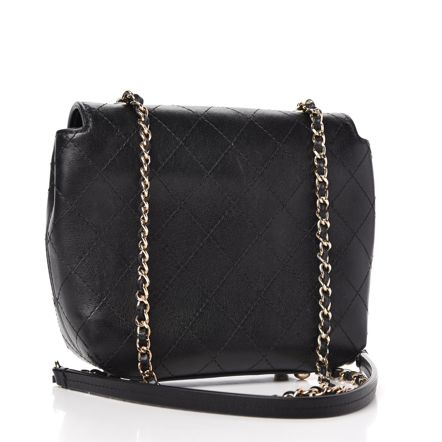 Chanel Calfskin Stitched Flap Bag Black 3 of 10