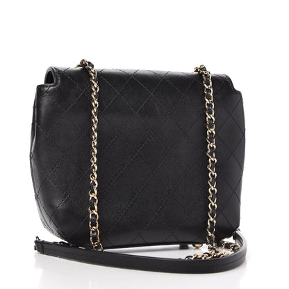 Chanel Calfskin Stitched Flap Bag Black 3 of 10