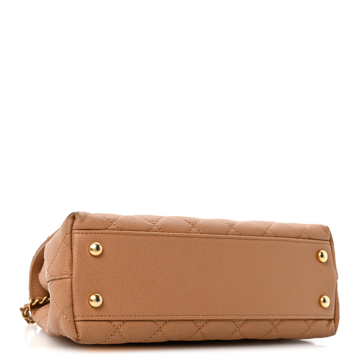 Chanel Caviar Quilted Mini Coco Chain Handle Flap Dark Beige 4 of 14