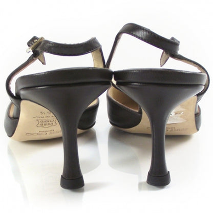 Jimmy Choo Leather Slingback Pumps 36.5 Brown 3 of 6