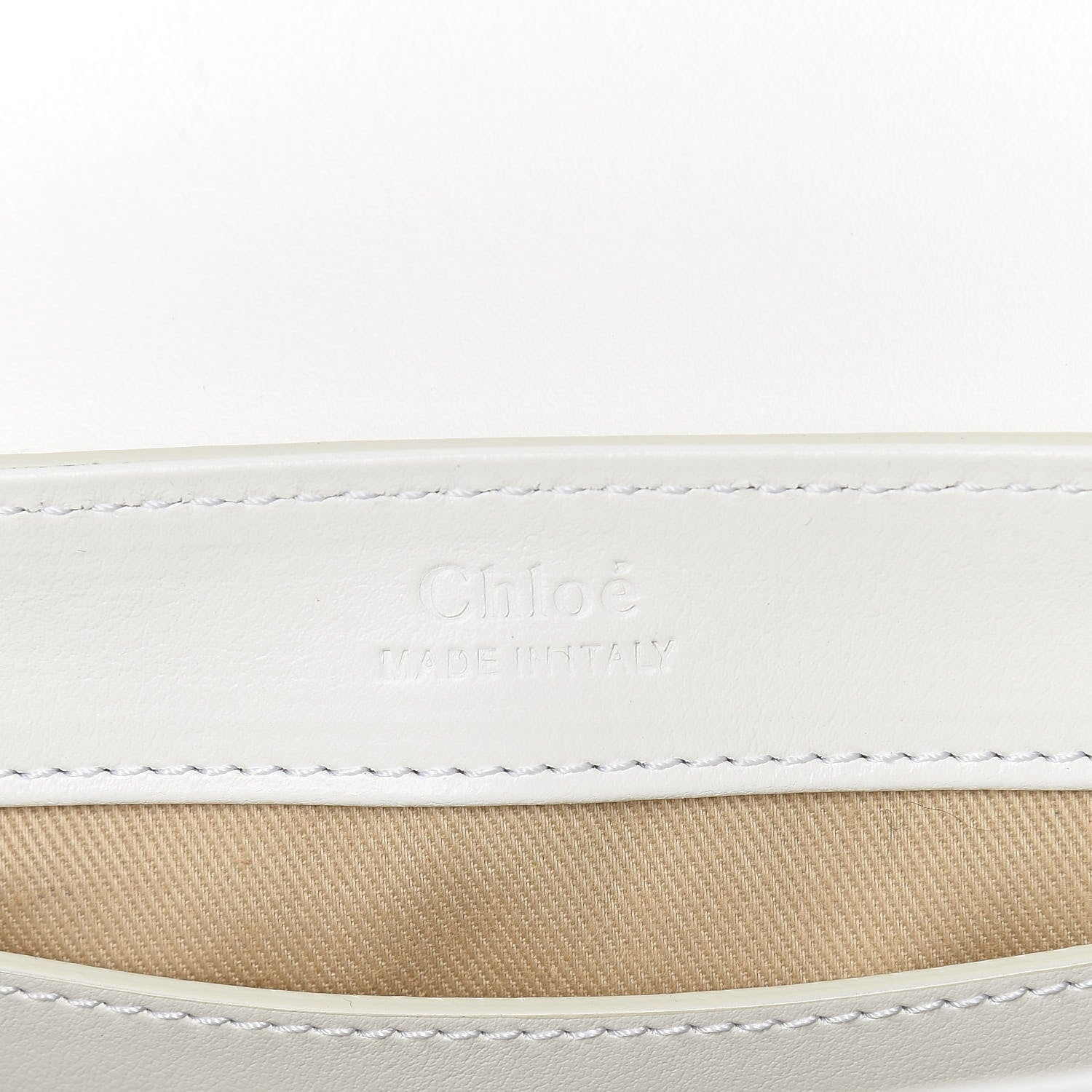 Chloe Shiny Calfskin Suede Mini C Double Carry Brilliant White 6 of 14