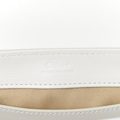 Chloe Shiny Calfskin Suede Mini C Double Carry Brilliant White 6 of 14