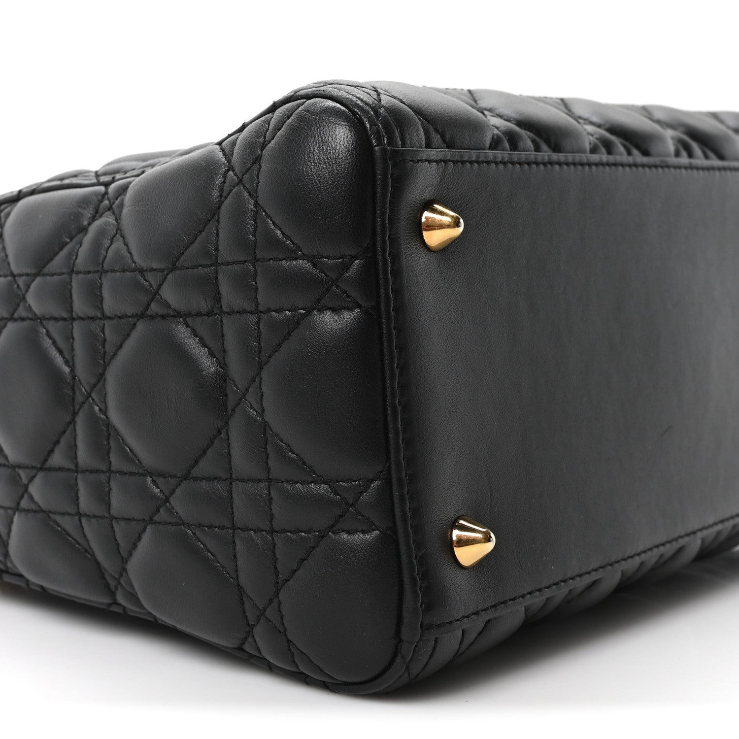Christian Dior Lambskin Cannage Medium Lady Dior Black 8 of 9