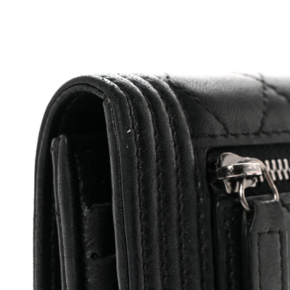 Chanel Caviar Quilted Compact Boy Wallet Black 10 of 10