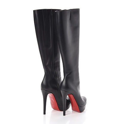 Christian Louboutin Calfskin Bianca Botta 140 Knee Boots 36 Black 4 of 7