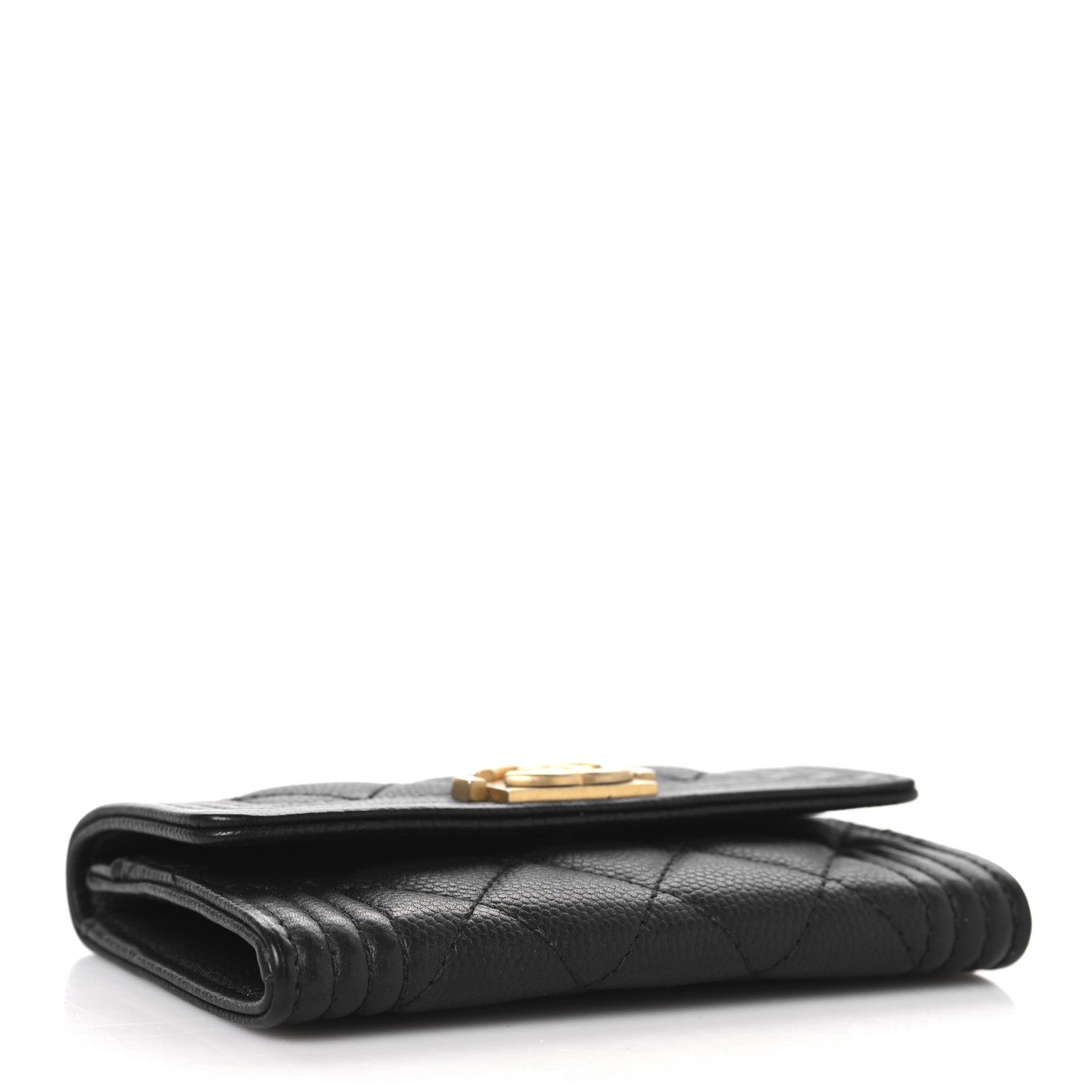 Chanel Caviar Quilted Boy Flap Card Holder Black 4 of 9
